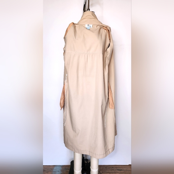 Vintage Trench Coat 70s by Julie Miller of California - Spy Coat - Beige XS S M - Picture 11 of 13
